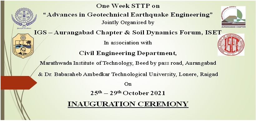 One Week STTP on “Advances in Geotechnical Earthquake Engineering”