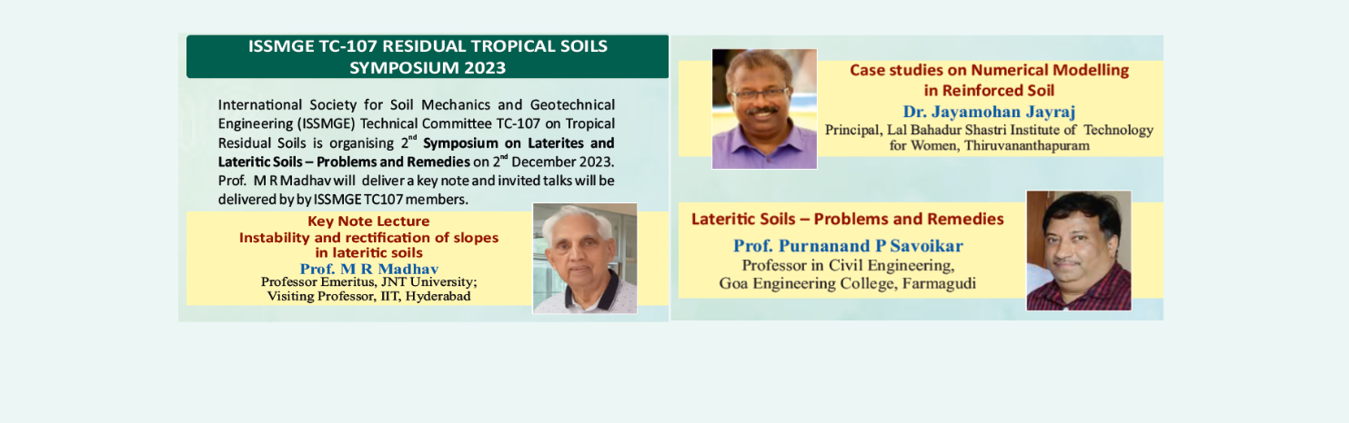 ISSMGE TC-107 RESIDUAL TROPICAL SOILS SYMPOSIUM 2023