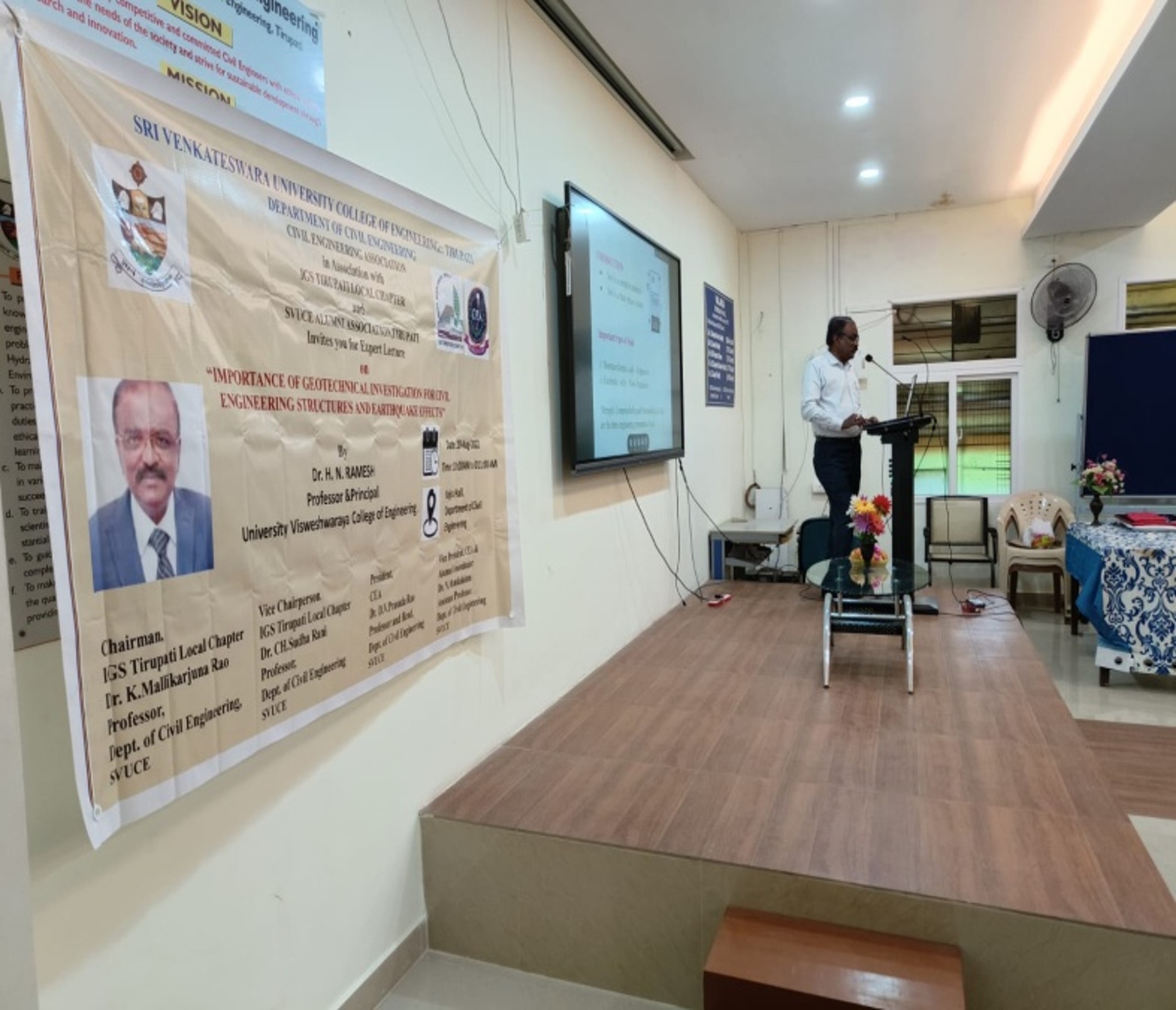 Technical talk on “Importance of Geotechnical Investigation for Civil Engineering Structures and Earthquake Effects”