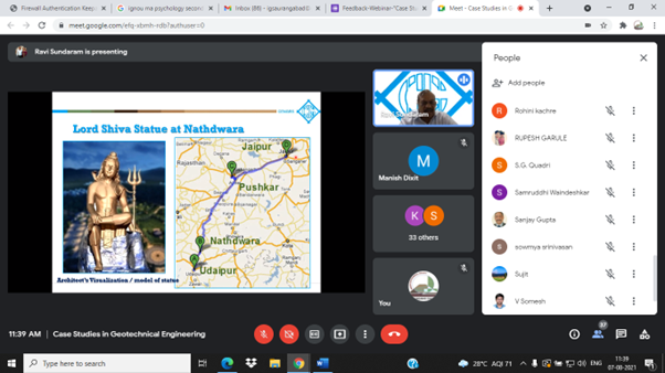 Webinar on the topic “Case Studies in Geotechnical Engineering”