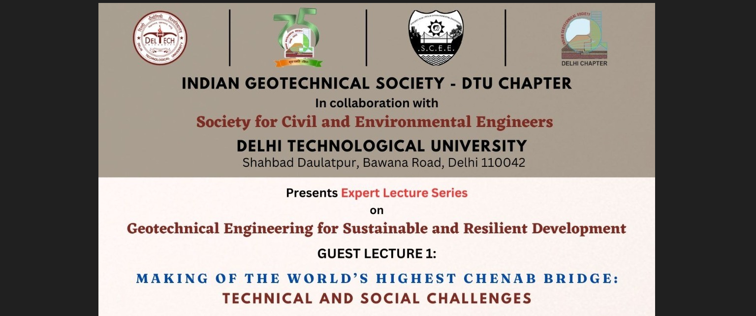 Expert lecture series on "Geotechnical Engineering for Sustainable and Resilient Development"