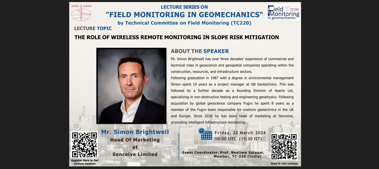 "Field Monitoring in Geomechanics" Lecture Series - 8th Lecture on March 22, 2024